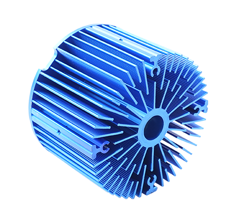 Cold-forged aluminum heat sink.016