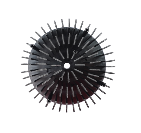 Cold-forged aluminum heat sink.012