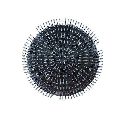 Cold-forged aluminum heat sink.046