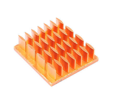 Cold-forged aluminum heat sink.005