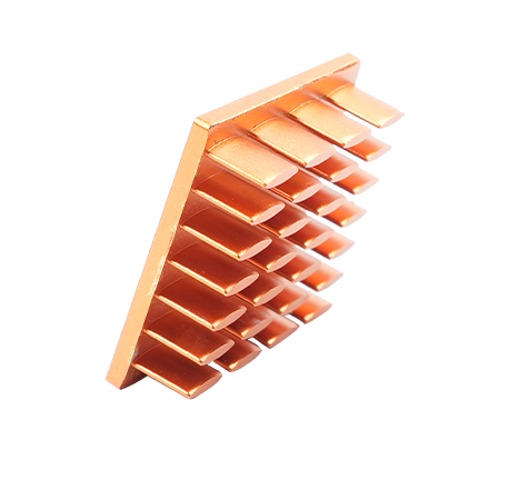 Cold-forged aluminum heat sink.005