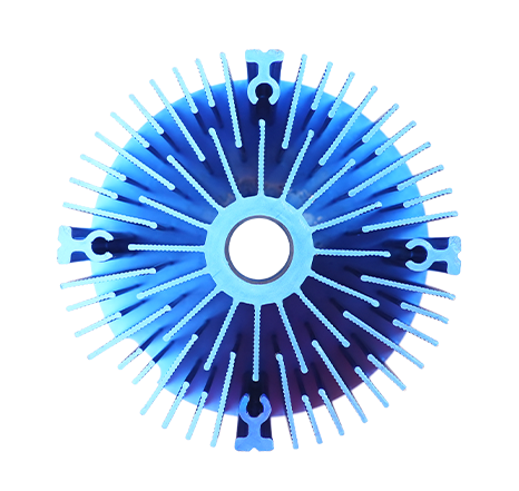 Cold-forged aluminum heat sink.016