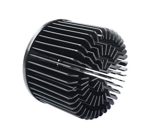 Cold-forged aluminum heat sink.012