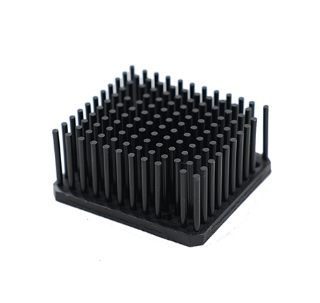 Cold-forged aluminum heat sink.038