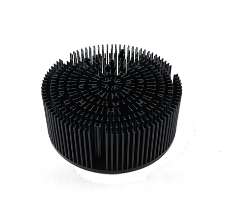 Cold-forged aluminum heat sink.046