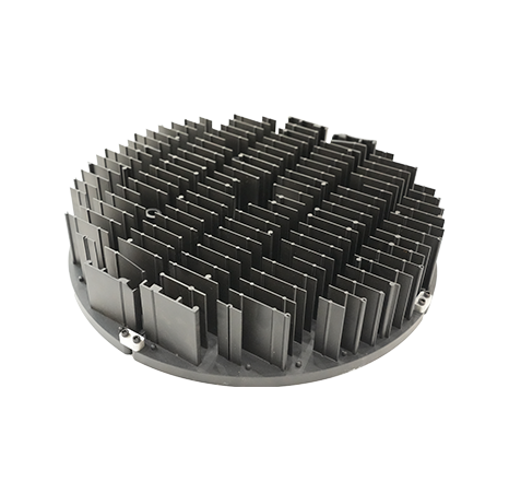 Cold-forged aluminum heat sink.019