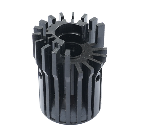Cold-forged aluminum heat sink.008
